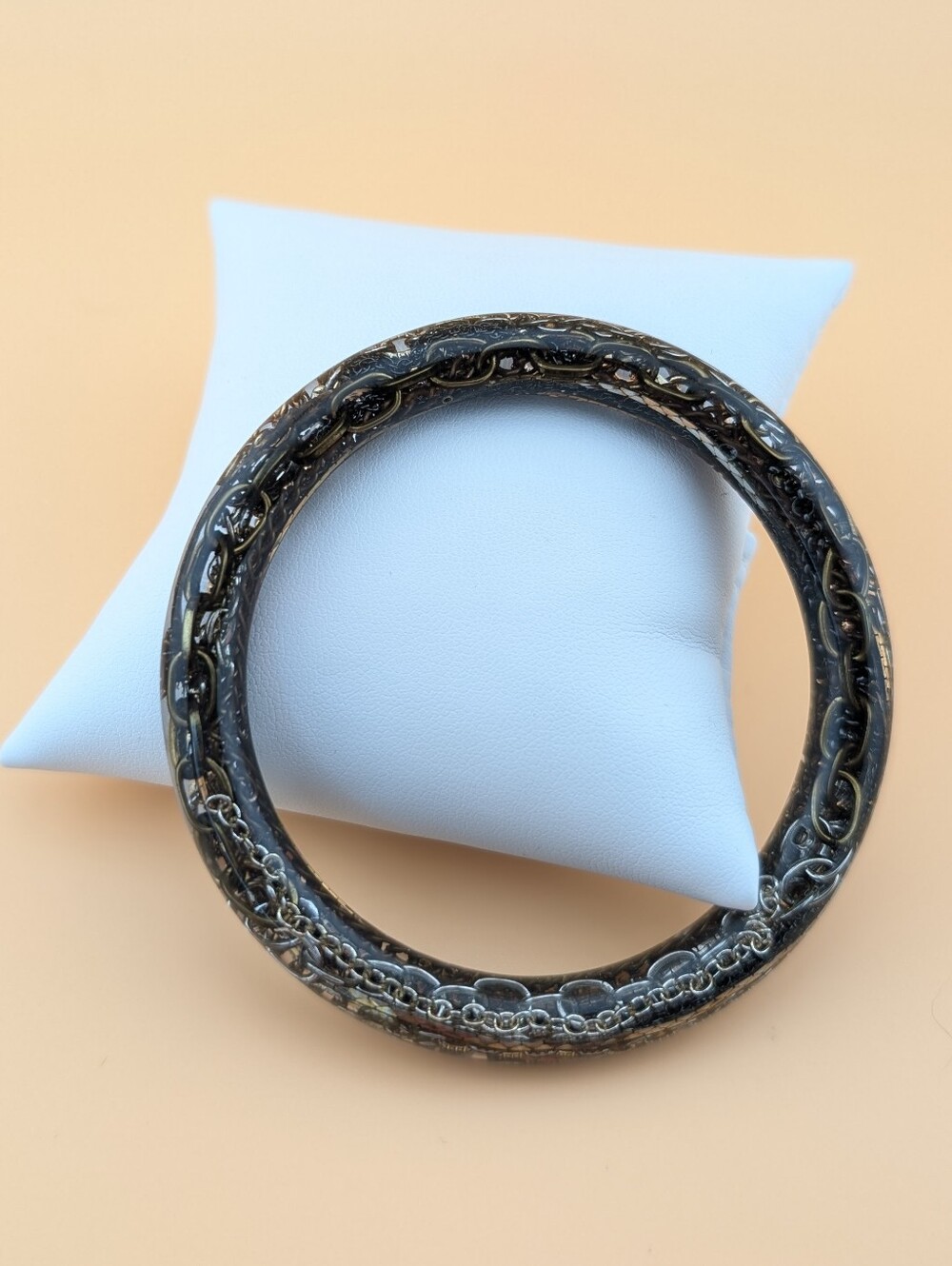 Vintage Chain Jewelry Bangle • Handmade Vintage Upcycle • Small